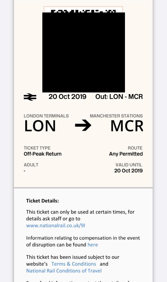 train ticket to watch epl